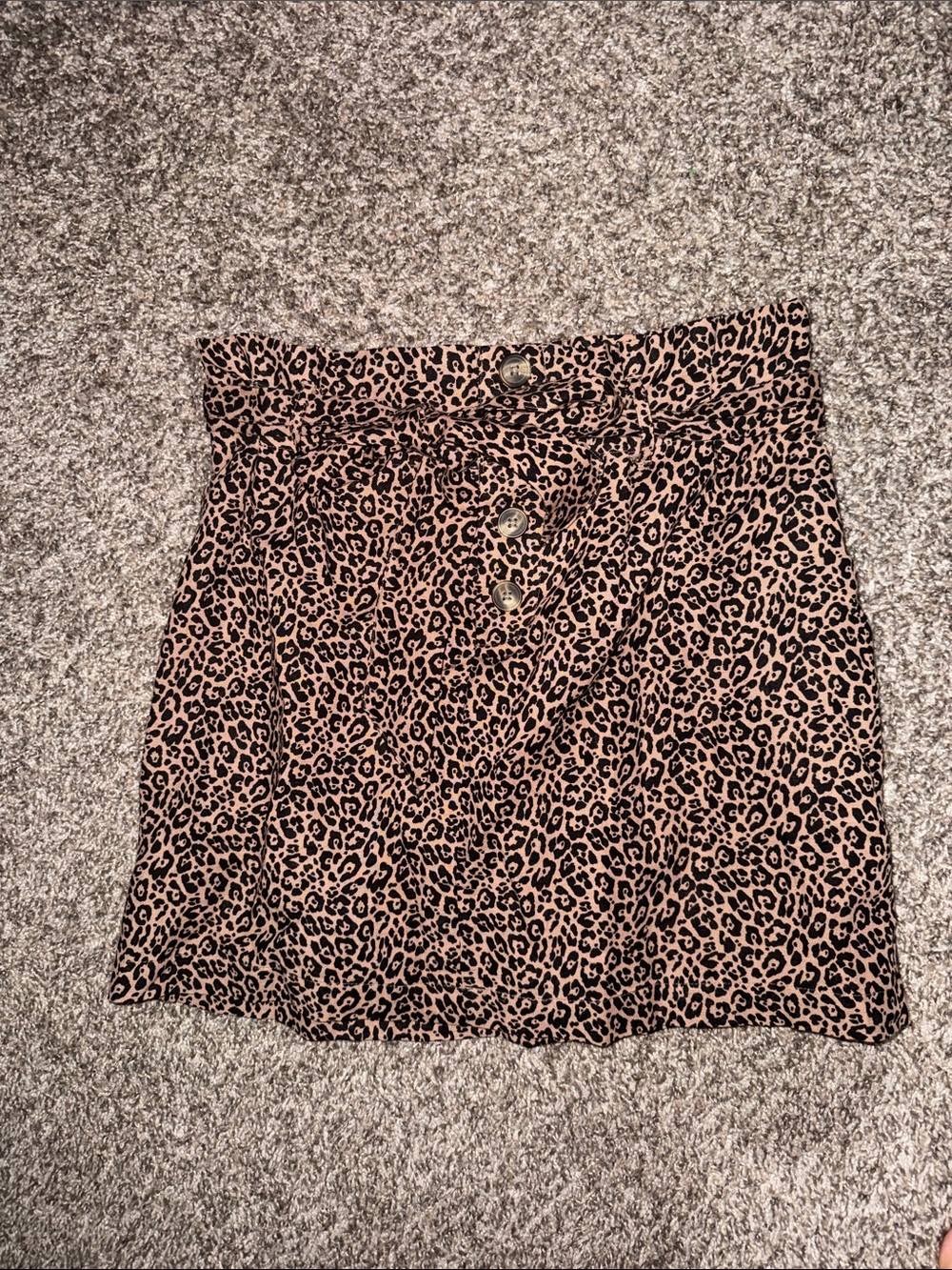 American Eagle Outfitters Leopard Print Mini Skirt in Tan and Black